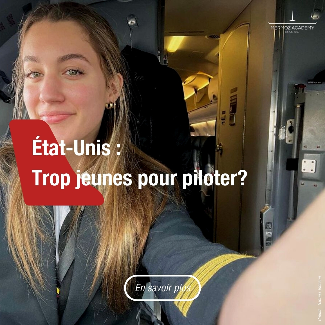 femme pilote dans cockpit pour valoriser le rajeunissement population de pilote