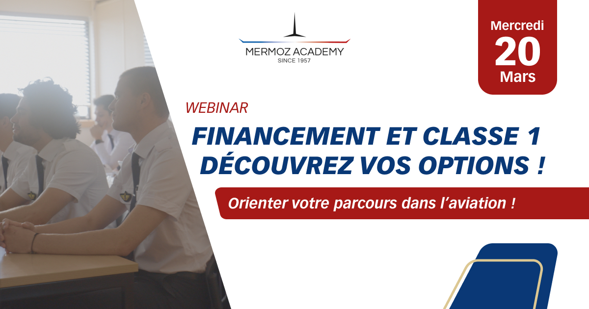 visuel présentant le Webinair financement et classe 1 le 20 mars 2024 à 19h